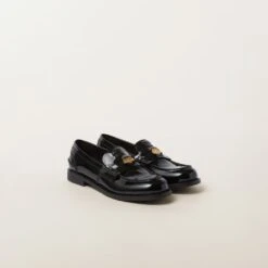 Miu Miu Patent Leather Penny Loafers