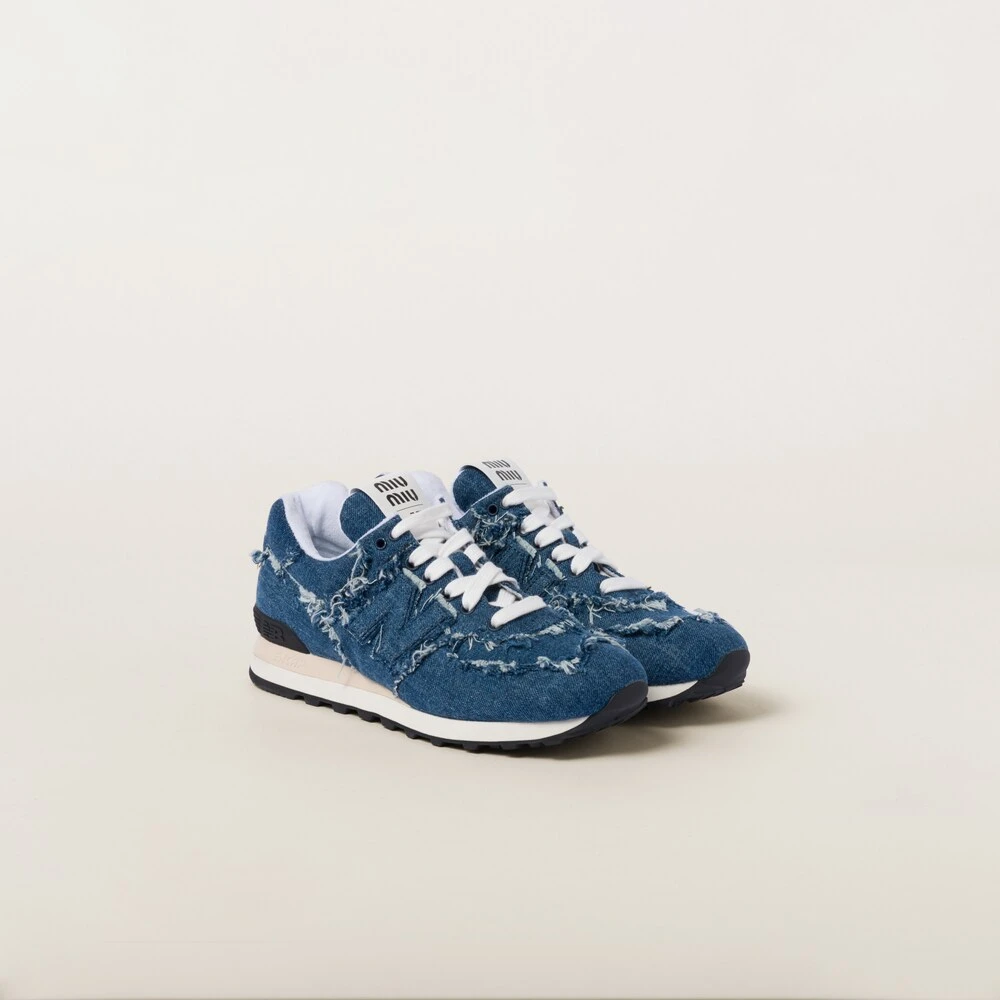 New Balance 574 X Miu Miu Denim Sneakers