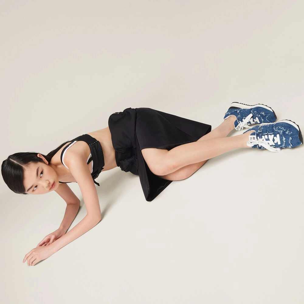 New Balance 574 X Miu Miu Denim Sneakers - Image 5