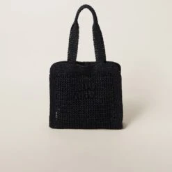 Miu Miu Woven Fabric Tote Bag