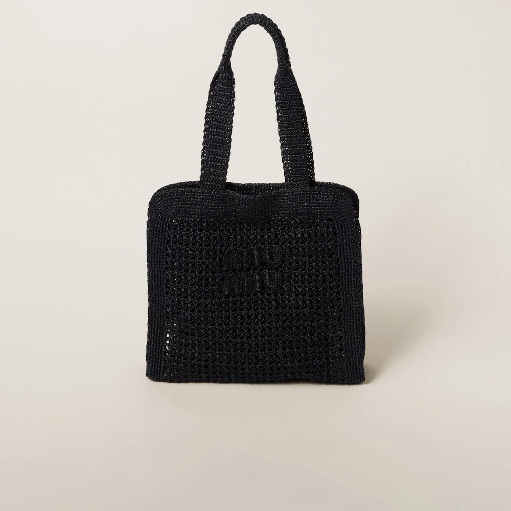 Miu Miu Woven Fabric Tote Bag