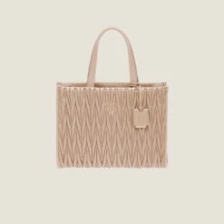 Miu Miu Matelassé Nappa Leather Tote