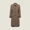 Miu Miu Single-breasted Plaid Coat
