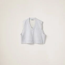 Miu Miu Embroidered Cotton Fleece Sweatshirt