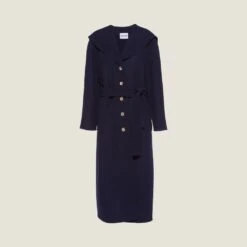 Miu Miu Single-breasted Textured Wool Coat