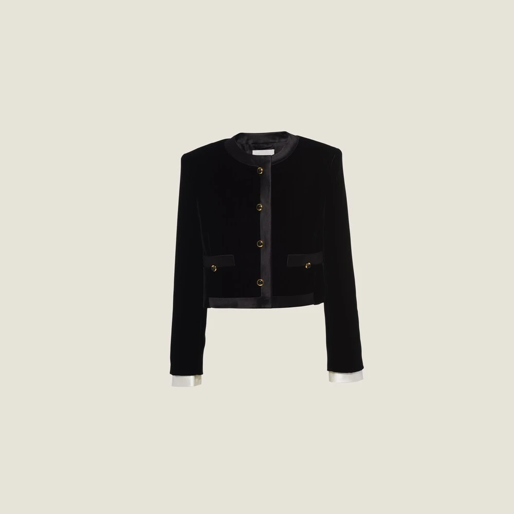 Miu Miu Velvet Single-breasted Jacket