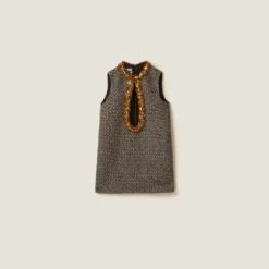 Miu Miu Embroidered Bouclé Mini-dress
