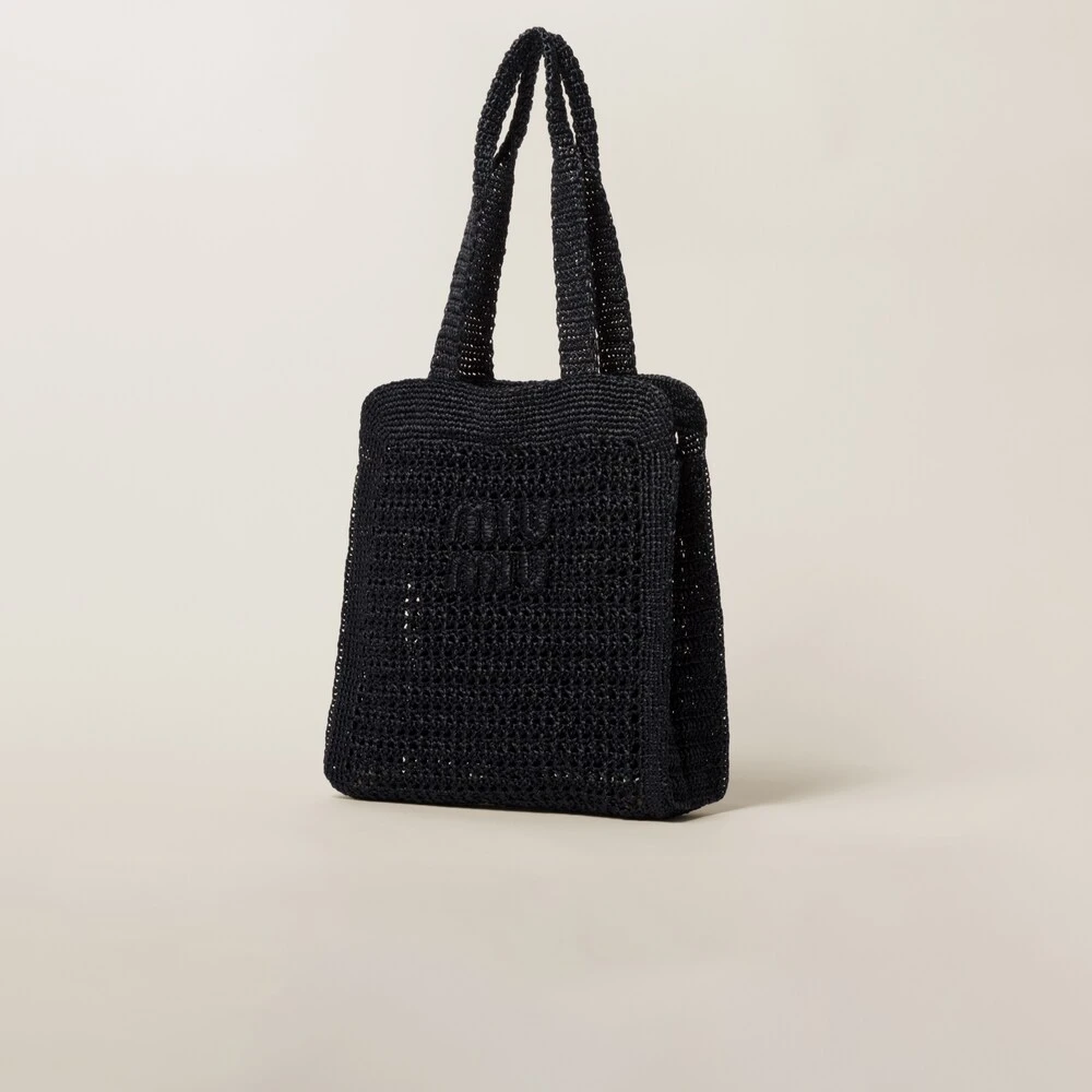 Miu Miu Woven Fabric Tote Bag - Image 3