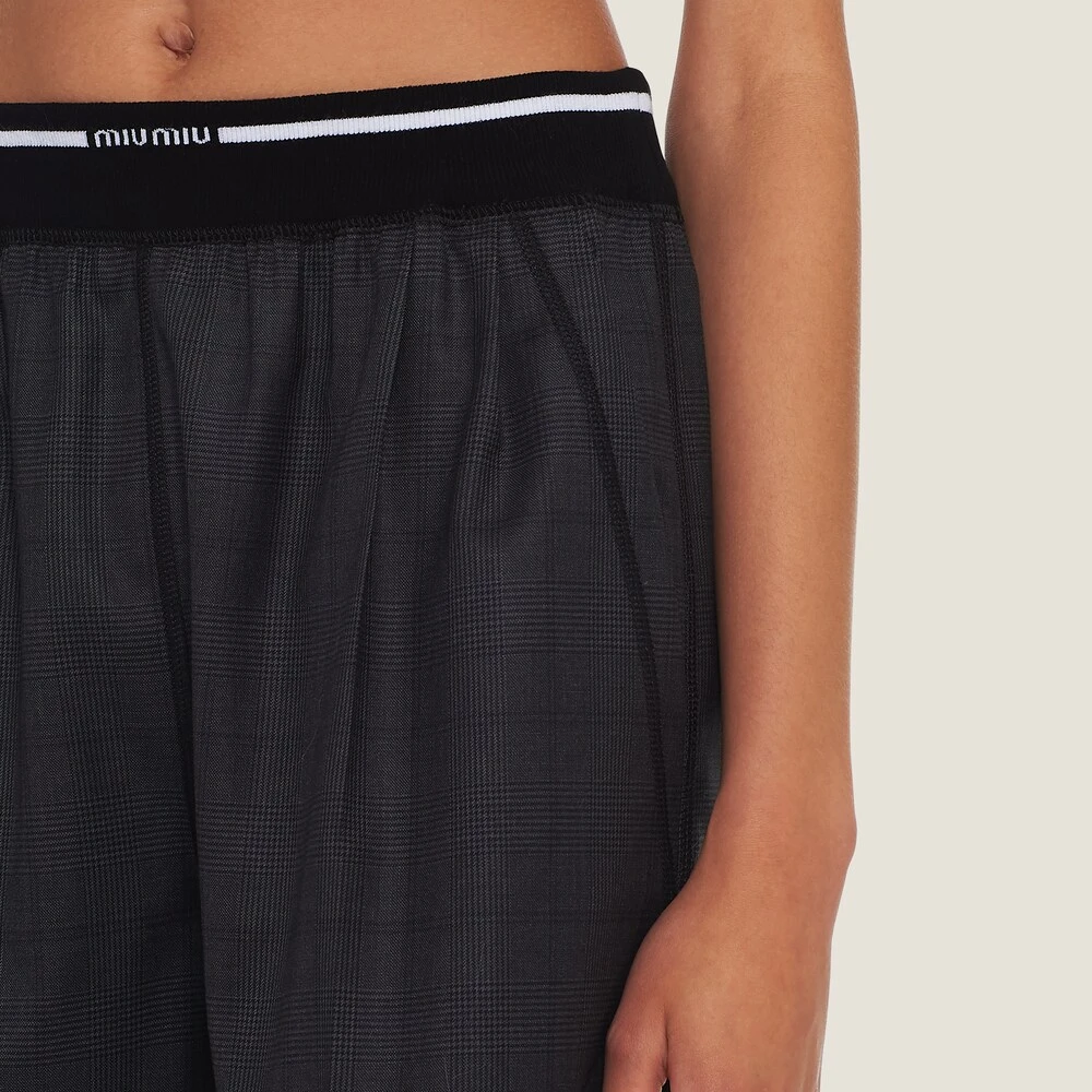 Miu Miu Glen Plaid Bermuda Shorts - Image 4