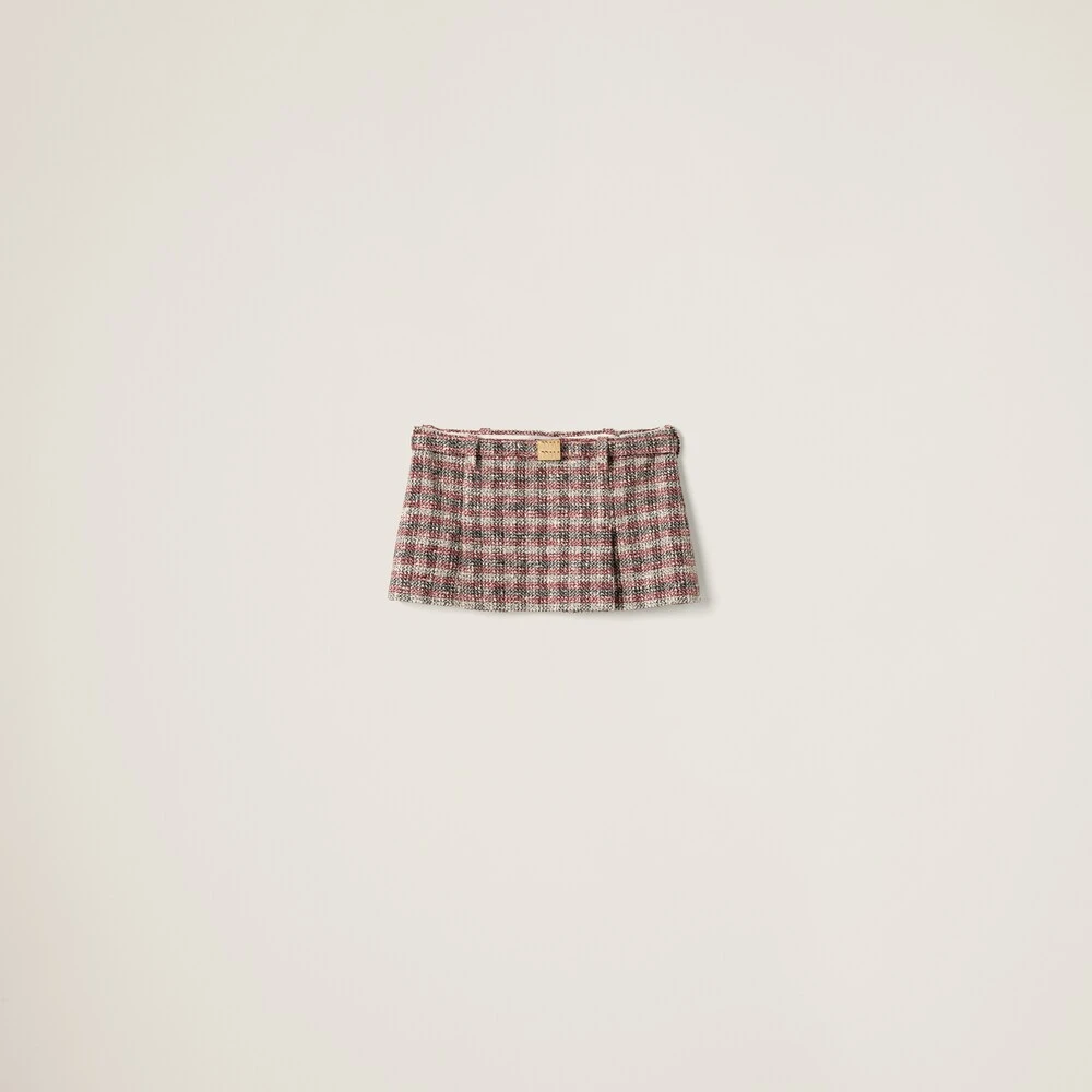 Miu Miu Check Miniskirt