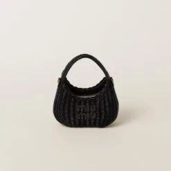 Miu Miu Wander Wicker Hobo Bag