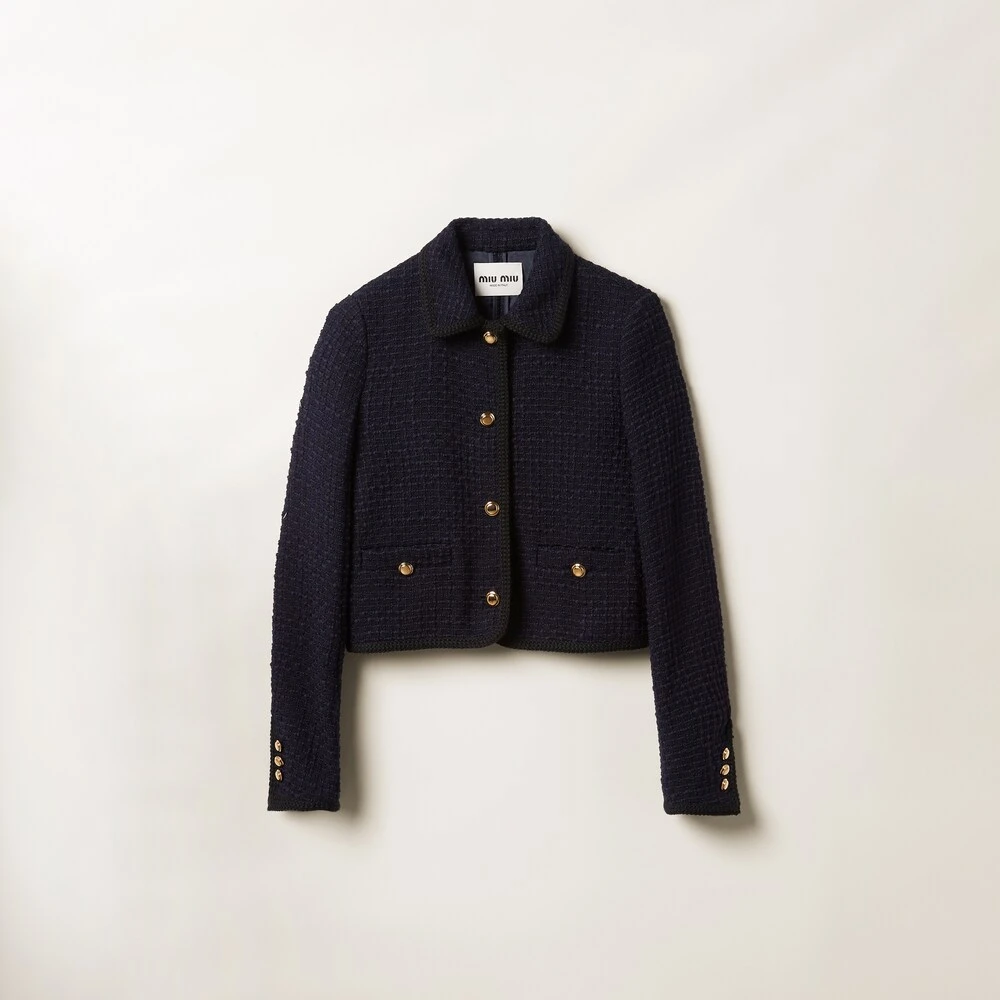 Miu Miu Single-breasted Tweed Jacket