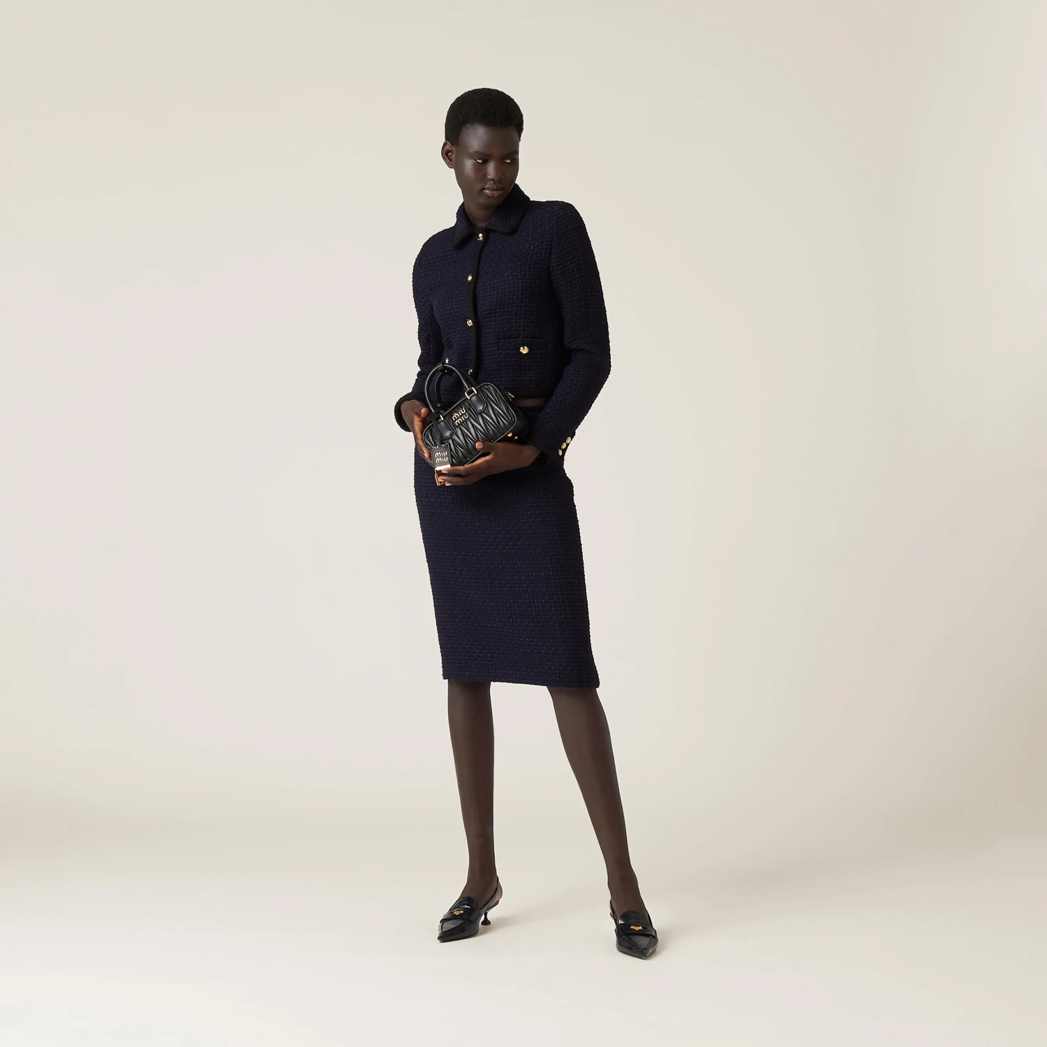 Miu Miu Single-breasted Tweed Jacket - Image 2