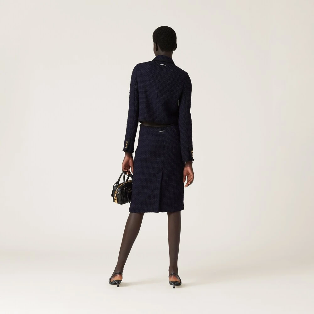 Miu Miu Single-breasted Tweed Jacket - Image 3