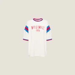 Miu Miu Oversized Printed Jersey T-shirt